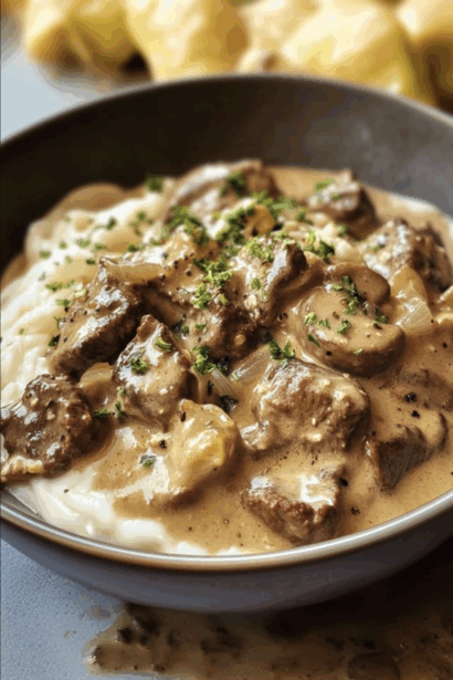 Creamy Beef Stroganoff