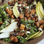 Kale Salad with Roasted Sweet Potatoes
