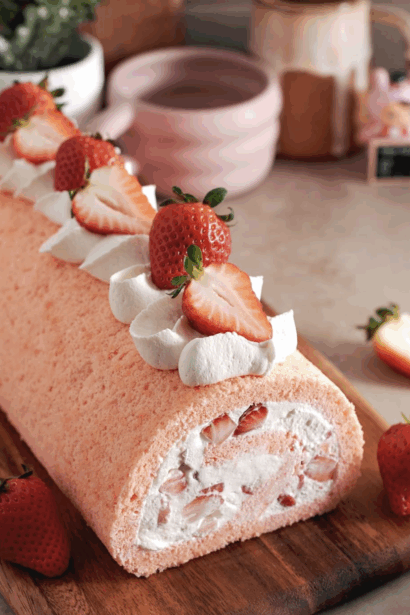 Strawberry Chiffon Cake