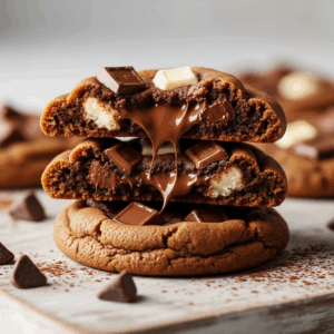Triple Chocolate Chunk Cookies