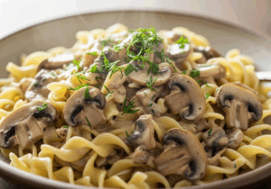 Cream of Mushroom Stroganoff