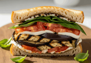 Grilled Eggplant & Tomato Sandwich