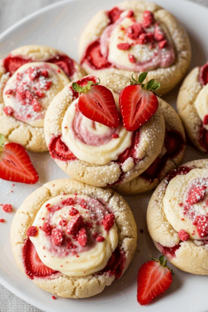 Strawberry Cheesecake Cookies