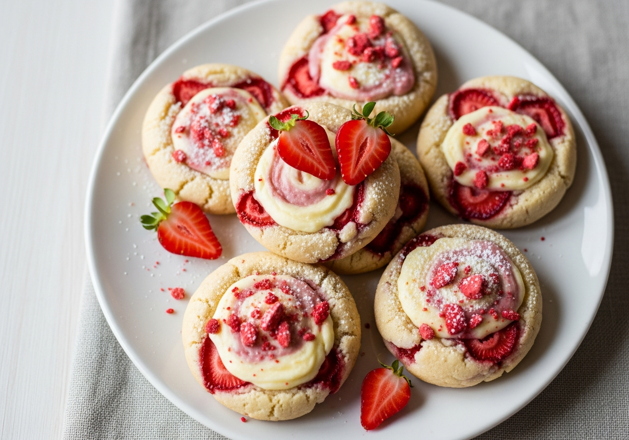 Strawberry Cheesecake Cookies