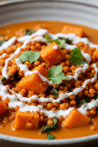 Red Lentil Sweet Potato Curry