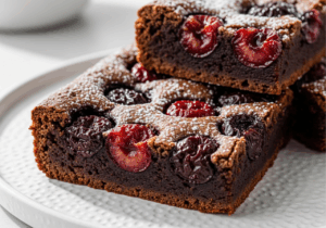 Roasted Cherry Brownies