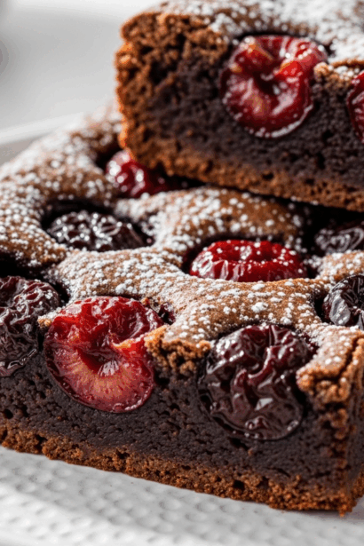 Roasted Cherry Brownies