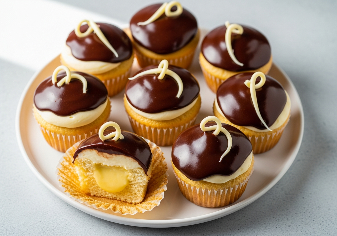 Boston Cream Pie Cupcakes