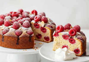 Raspberry Almond cake