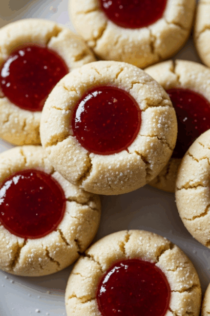 Strawberry Thumbprint Cookies