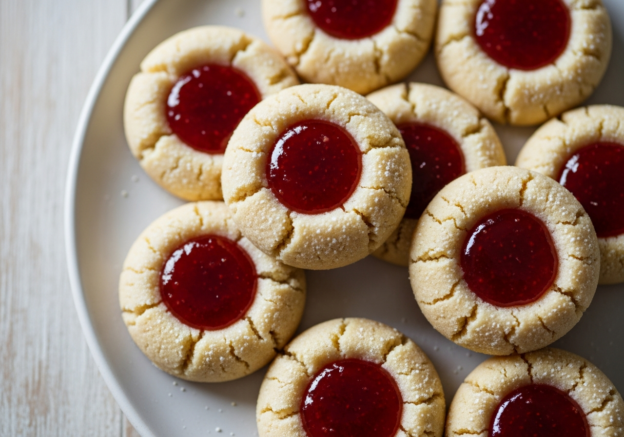 Strawberry Thumbprint Cookies
