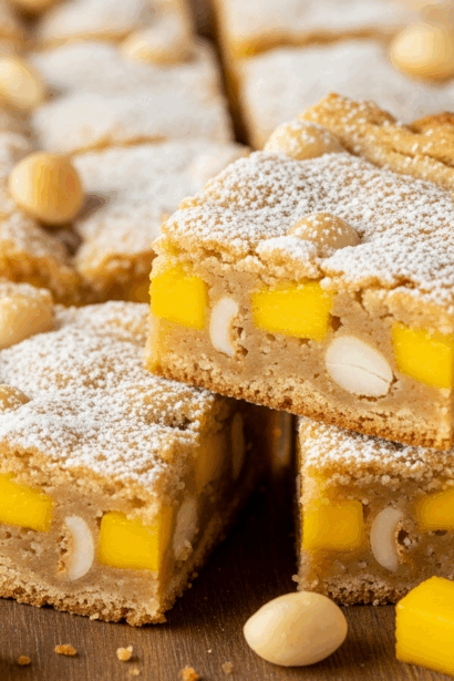 Mango Macadamia Blondies
