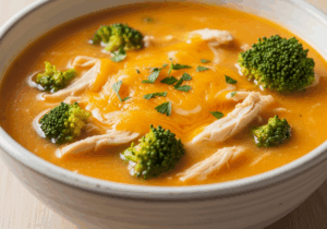 Broccoli Cheddar Chicken Soup