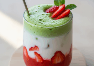 Strawberry Matcha Latte