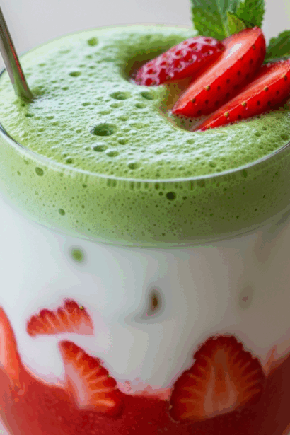 Strawberry Matcha Latte