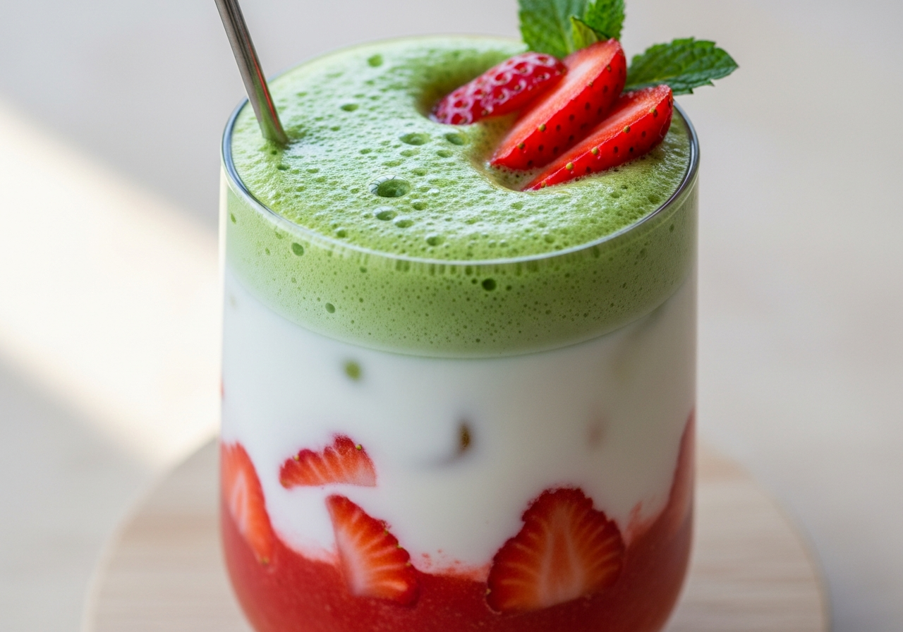 Strawberry Matcha Latte