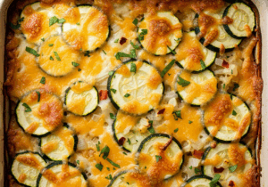Cheesy Baked Zucchini Casserole