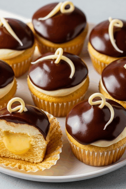 Boston Cream Pie Cupcakes