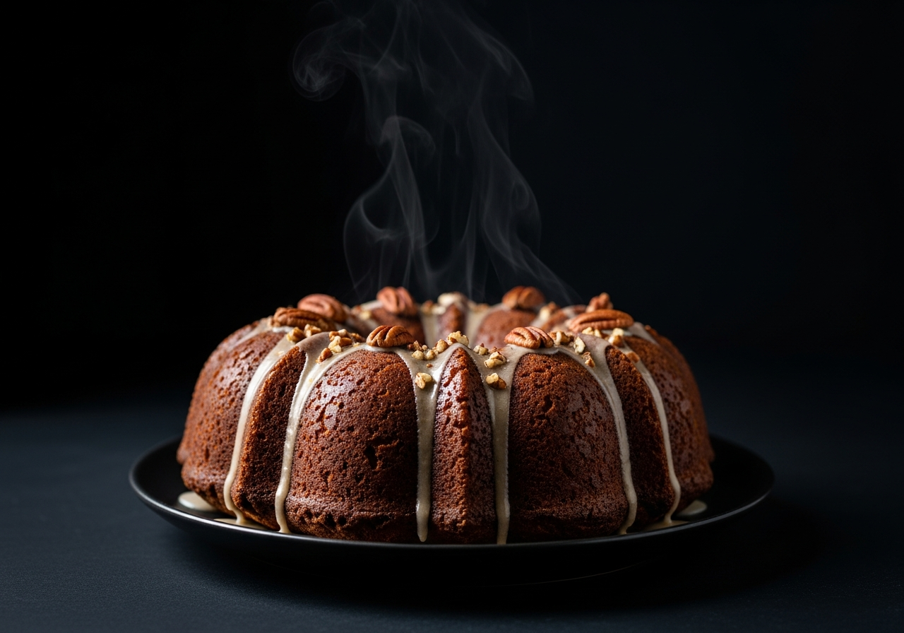 Pumpkin Spice Pecan Bundt Cake