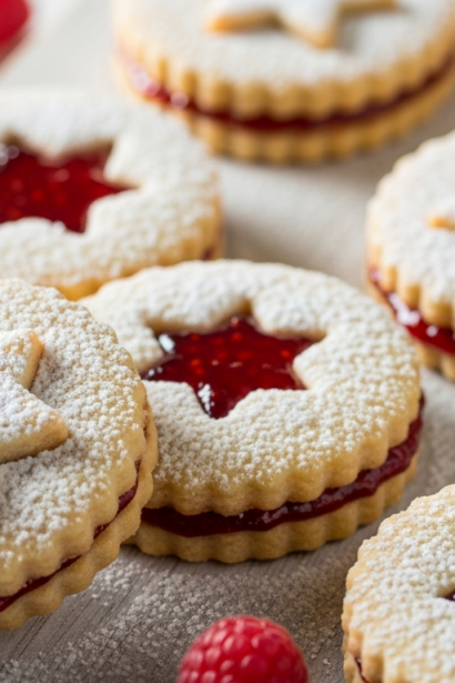 Raspberry Linzer Cookies