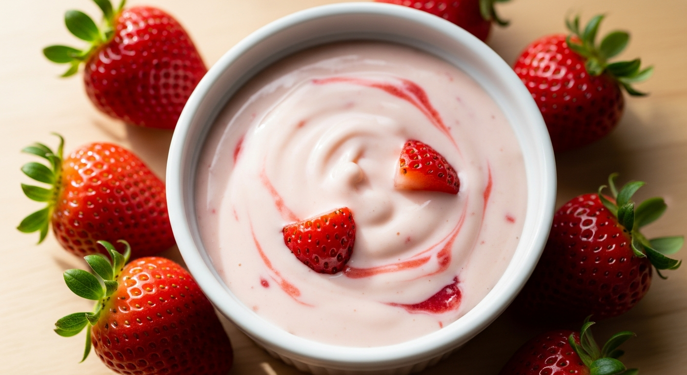 White Chocolate Strawberry Dipping Sauce