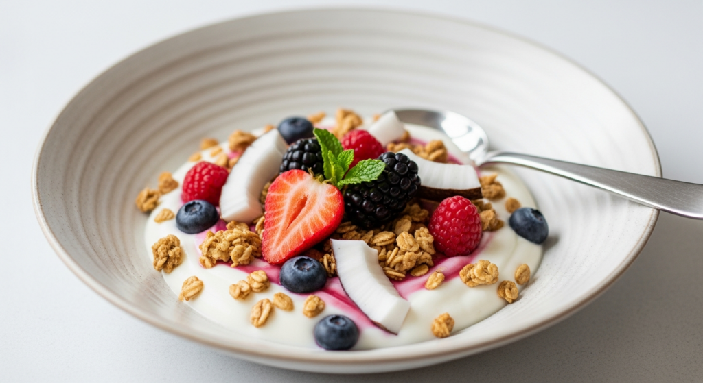 Coconut Yogurt with Granola & Berries