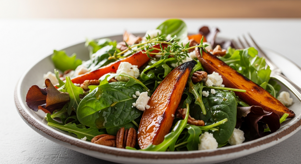 Salad with Roasted Sweet Potatoes