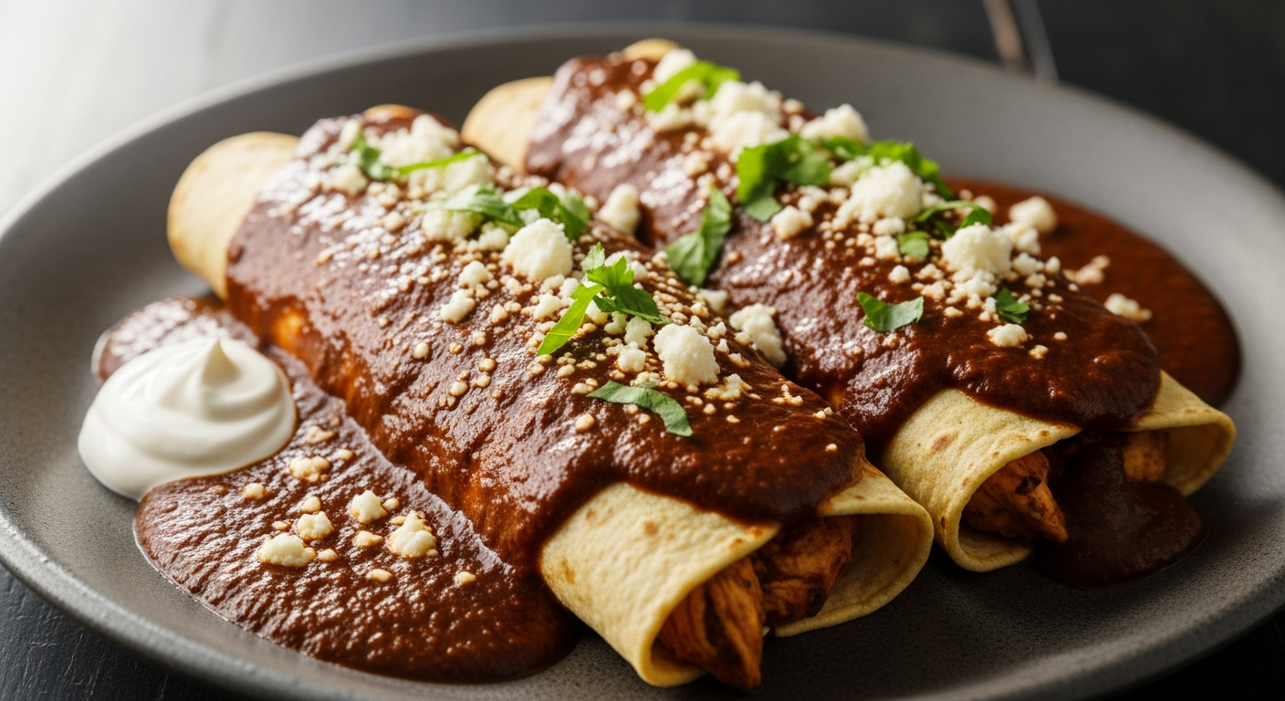 Chicken Mole Enchiladas