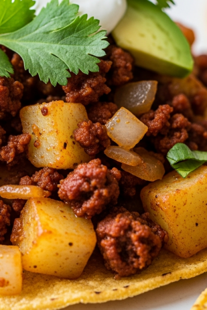 Papas con Chorizo Tostadas
