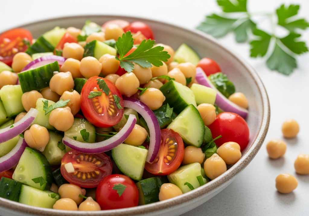 Chickpea Cucumber Salad