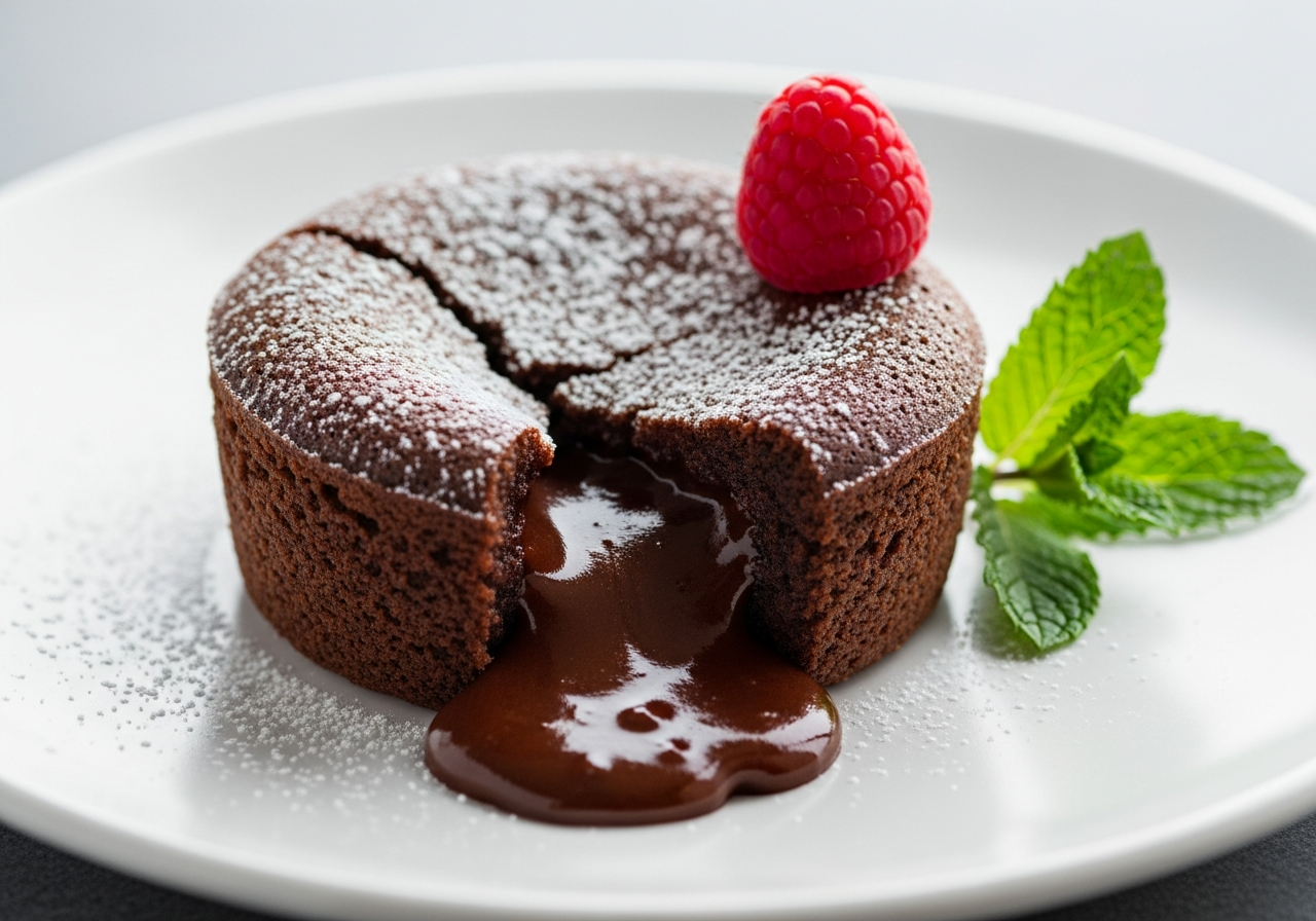 Eggless Molten Chocolate Cake