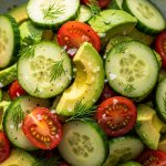 Cucumber Tomato Avocado Salad