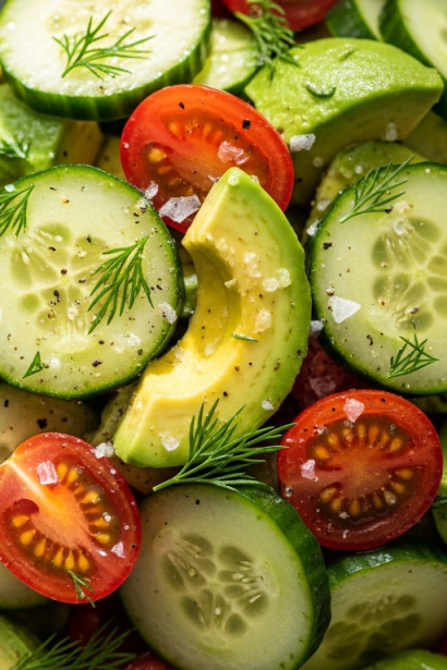 Cucumber Tomato Avocado Salad