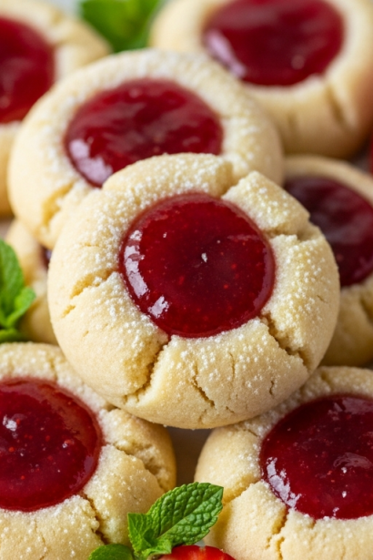 Strawberry Thumbprint Cookies