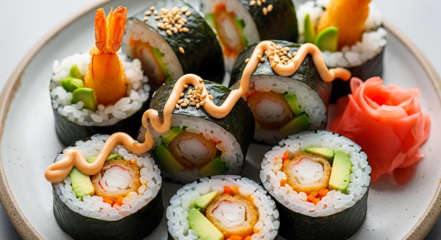 Shrimp Tempura Sushi Rolls