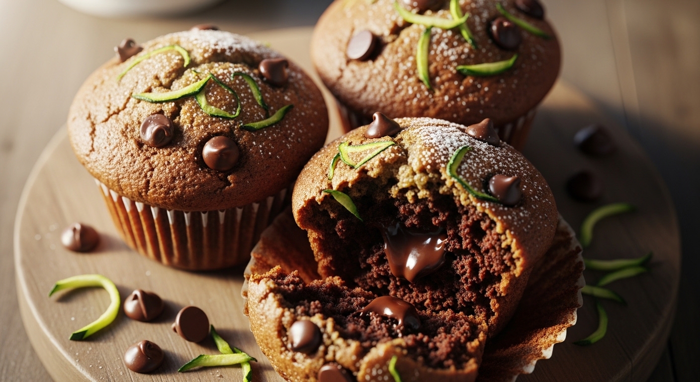 Zucchini Chocolate Muffins