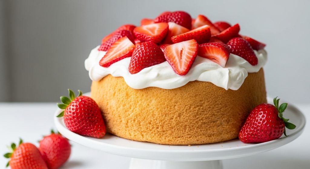 Strawberry Angel Food Cake