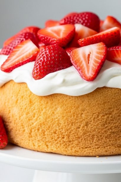 Strawberry Angel Food Cake