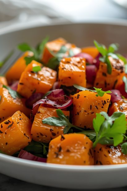Salad with Roasted Sweet Potatoes