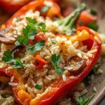 Bell Peppers with Cauliflower Rice