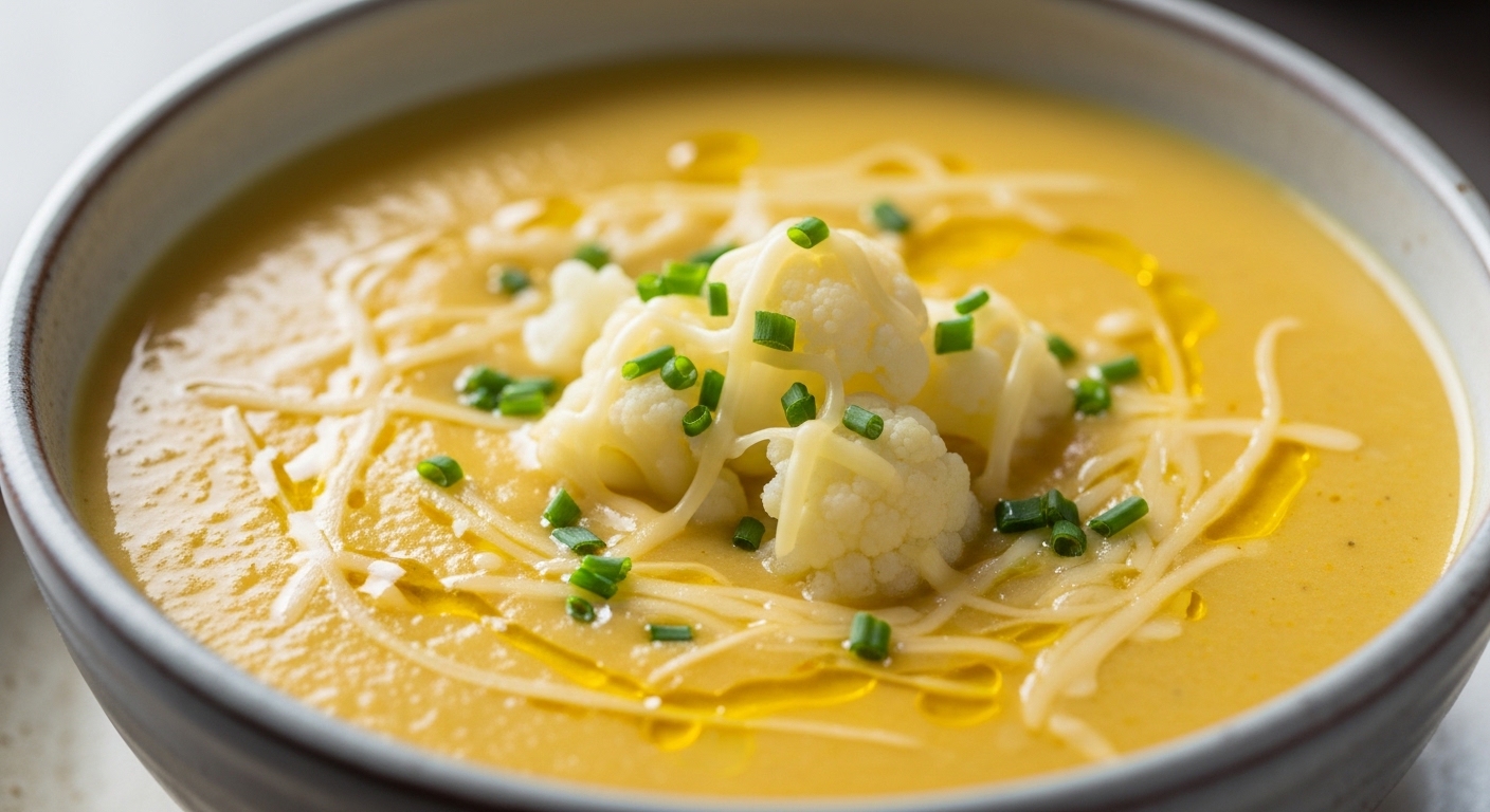 Cheesy Cauliflower Soup