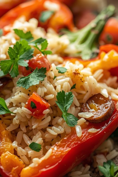 Bell Peppers with Cauliflower Rice